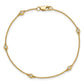 Complete 1/8 carat Bezel-set Diamond and Cable Chain 5-Station Bracelet - WBC