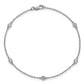 Complete 1/10 carat Bezel-set Diamond and Cable Chain 5-Station Bracelet - WBC