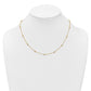 Complete 1/4 carat Bezel-set Diamond and Cable Chain 15-Station Necklace - WBC