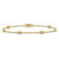 Complete 1/10 carat Bezel-set Diamond and Cable Chain 6-Station Bracelet - WBC