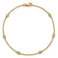 Complete 1/10 carat Bezel-set Diamond and Cable Chain 6-Station Bracelet - WBC