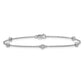 Complete 1/8 carat Bezel-set Diamond and Cable Chain 5-Station Bracelet - WBC