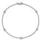 Complete 1/8 carat Bezel-set Diamond and Cable Chain 5-Station Bracelet - WBC