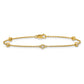 Complete 1/8 carat Bezel-set Diamond and Cable Chain 5-Station Bracelet - WBC