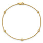 Complete 1/8 carat Bezel-set Diamond and Cable Chain 5-Station Bracelet - WBC