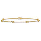 Complete 1/6 carat Bezel-set Diamond and Cable Chain 6-Station Bracelet - WBC