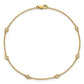 Complete 1/6 carat Bezel-set Diamond and Cable Chain 6-Station Bracelet - WBC