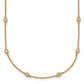 Complete 1/2 carat Bezel-set Diamond and Cable Chain 20-Station Necklace - WBC