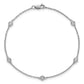 Complete 1/6 carat Bezel-set Diamond and Cable Chain 5-Station Bracelet - WBC