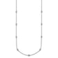 Complete 5/8 carat Bezel-set Diamond and Cable Chain 17-Station Necklace - WBC