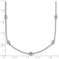 Complete 5/8 carat Bezel-set Diamond and Cable Chain 17-Station Necklace - WBC
