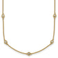 Complete 5/8 carat Bezel-set Diamond and Cable Chain 17-Station Necklace - WBC