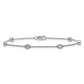 Complete 1/5 carat Bezel-set Diamond and Cable Chain 6-Station Bracelet - WBC