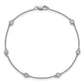 Complete 1/5 carat Bezel-set Diamond and Cable Chain 6-Station Bracelet - WBC