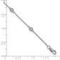 Complete 1/5 carat Bezel-set Diamond and Cable Chain 6-Station Bracelet - WBC
