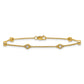 Complete 1/5 carat Bezel-set Diamond and Cable Chain 6-Station Bracelet - WBC