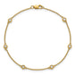 Complete 1/5 carat Bezel-set Diamond and Cable Chain 6-Station Bracelet - WBC