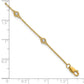 Complete 1/5 carat Bezel-set Diamond and Cable Chain 6-Station Bracelet - WBC