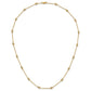 Complete 5/8 carat Bezel-set Diamond and Cable Chain 18-Station Necklace - WBC