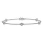 Complete 1/3 carat Bezel-set Diamond and Cable Chain 5-Station Bracelet - WBC