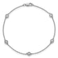Complete 1/3 carat Bezel-set Diamond and Cable Chain 5-Station Bracelet - WBC