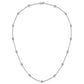 Complete 7/8 carat Bezel-set Diamond and Cable Chain 15-Station Necklace - WBC