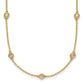 Complete 3/4 carat Bezel-set Diamond and Cable Chain 13-Station Necklace - WBC