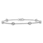 Complete 1/3 carat Bezel-set Diamond and Cable Chain 6-Station Bracelet - WBC