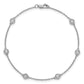Complete 1/3 carat Bezel-set Diamond and Cable Chain 6-Station Bracelet - WBC