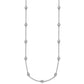 Complete 1.3 carat Bezel-set Diamond and Cable Chain 20-Station Necklace - WBC