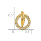 Polished 1/10 carat Diamond Open Circle Chain Slide - WBC