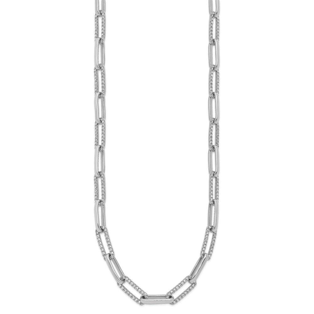 Polished 3.69 carat Diamond Paperclip Link Necklace - WBC