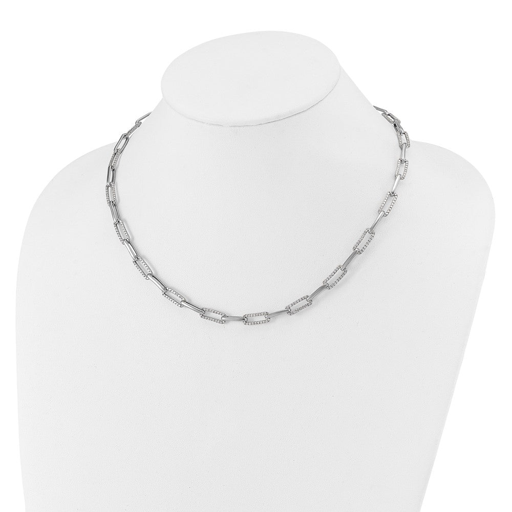 Polished 3.69 carat Diamond Paperclip Link Necklace - WBC