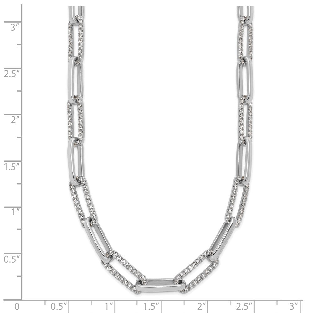 Polished 3.69 carat Diamond Paperclip Link Necklace - WBC