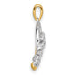Two-tone Polished 1/5 carat Diamond Intertwined Circles Pendant - WBC