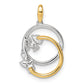 Two-tone Polished 1/5 carat Diamond Intertwined Circles Pendant - WBC