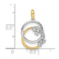 Two-tone Polished 1/5 carat Diamond Intertwined Circles Pendant - WBC