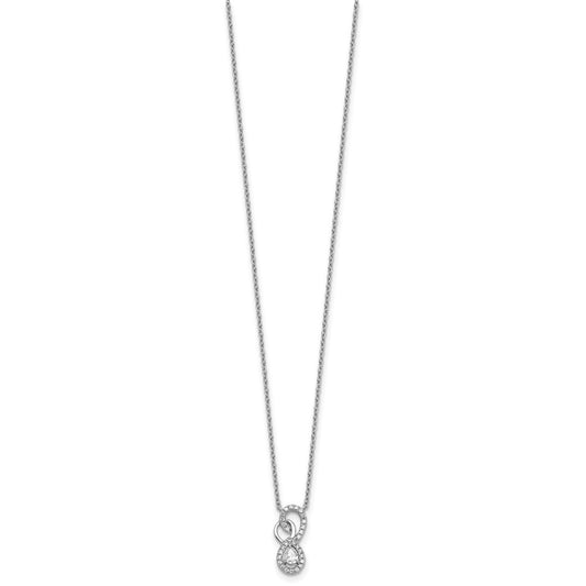 Polished 1/4 carat Diamond Fancy Infinity Necklace - WBC