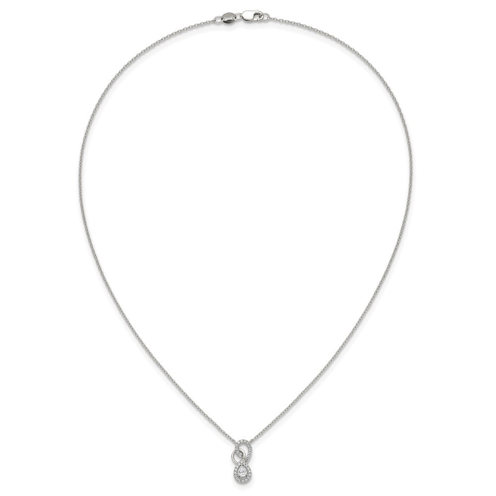 Polished 1/4 carat Diamond Fancy Infinity Necklace - WBC