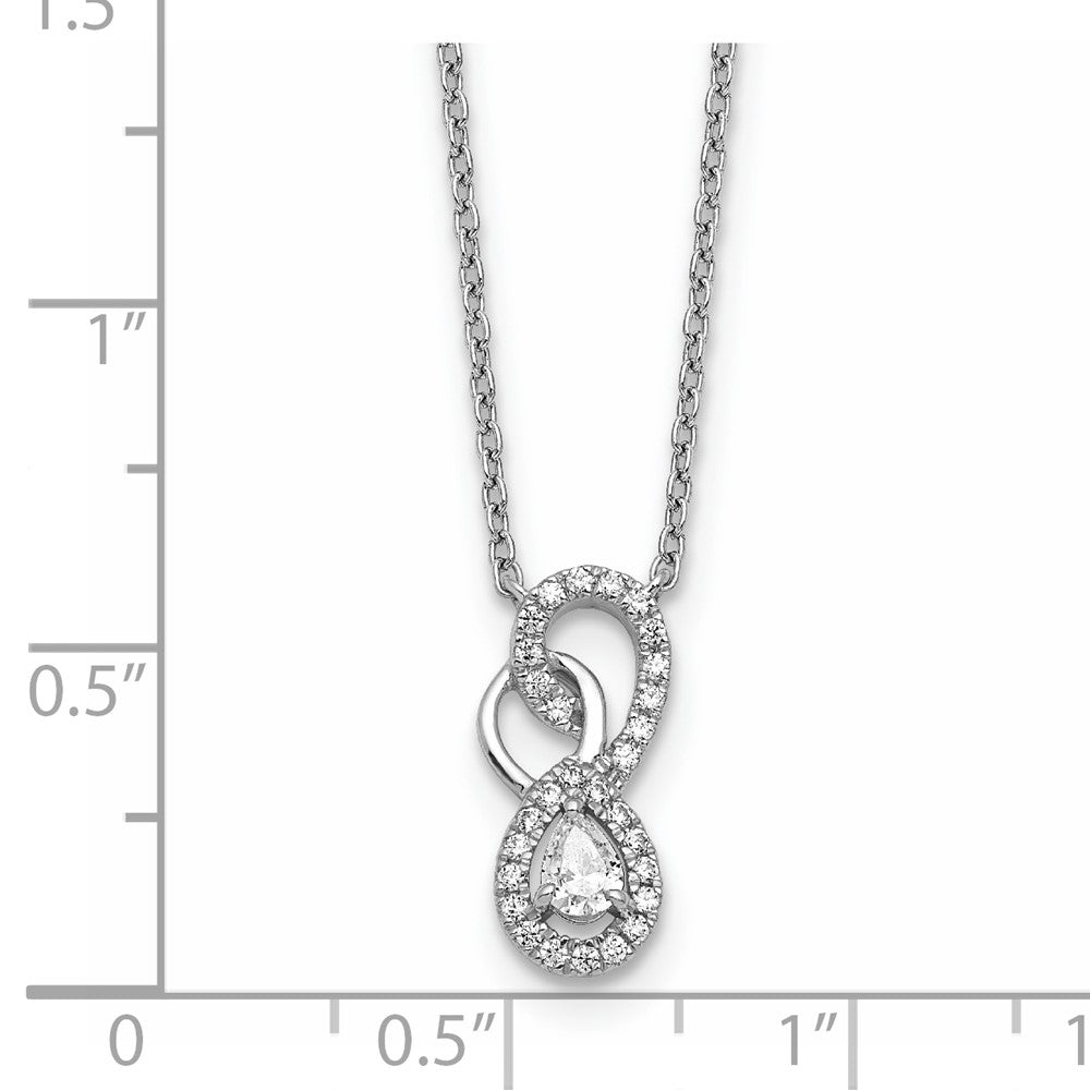 Polished 1/4 carat Diamond Fancy Infinity Necklace - WBC