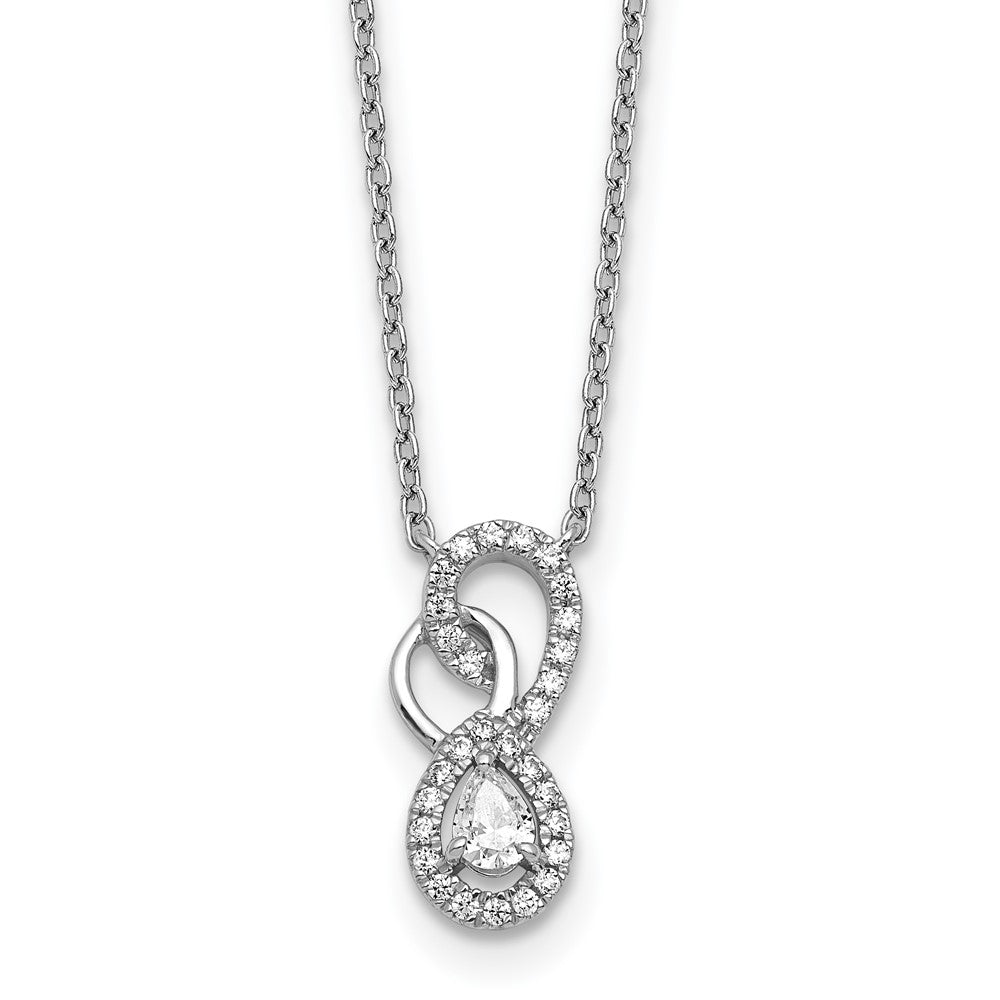 Polished 1/4 carat Diamond Fancy Infinity Necklace - WBC