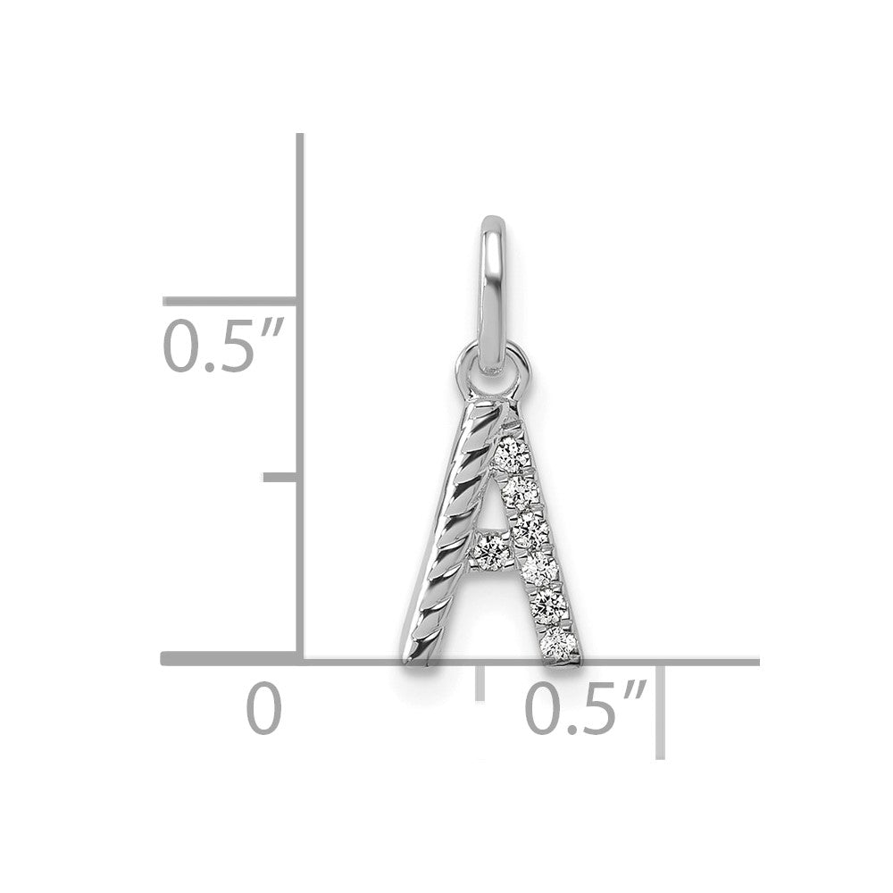 Twisted with .05 ct. Diamond Initial A Charm - WBC