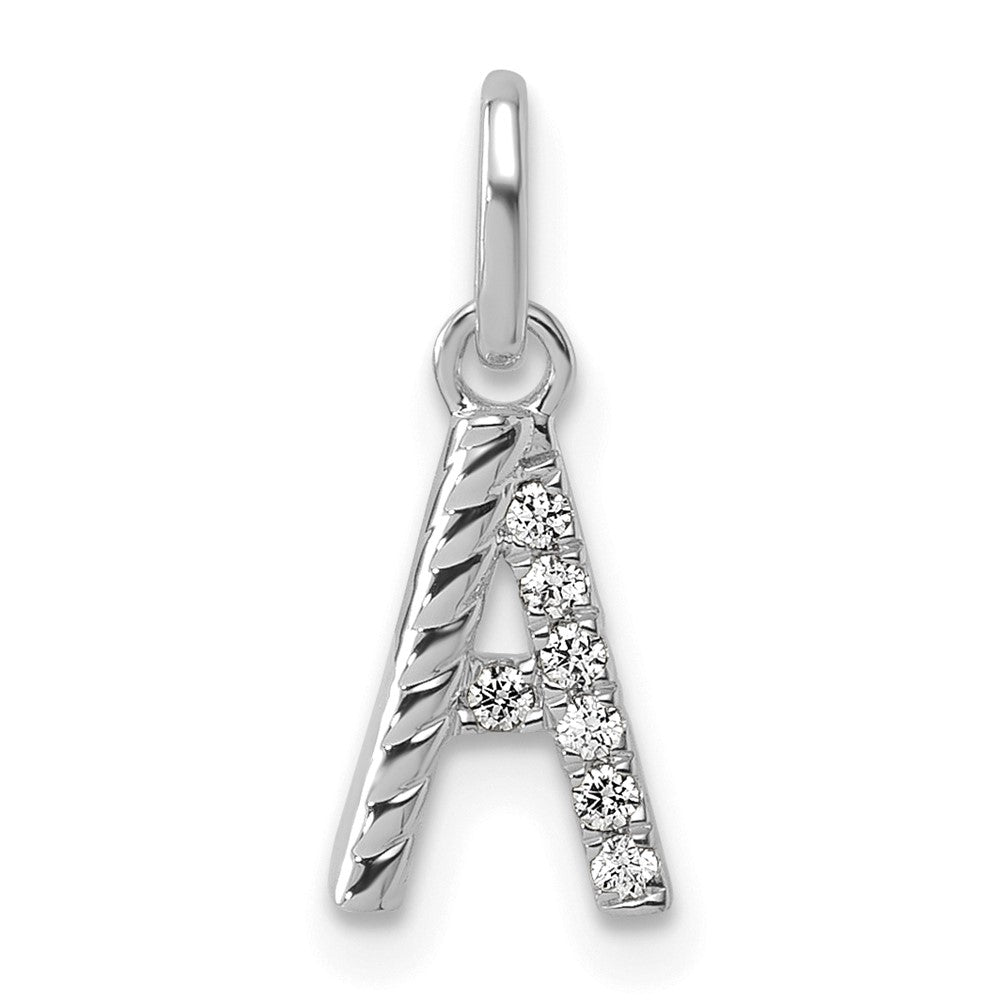 Twisted with .05 ct. Diamond Initial A Charm - WBC
