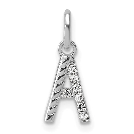 Twisted with .05 ct. Diamond Initial A Charm - WBC