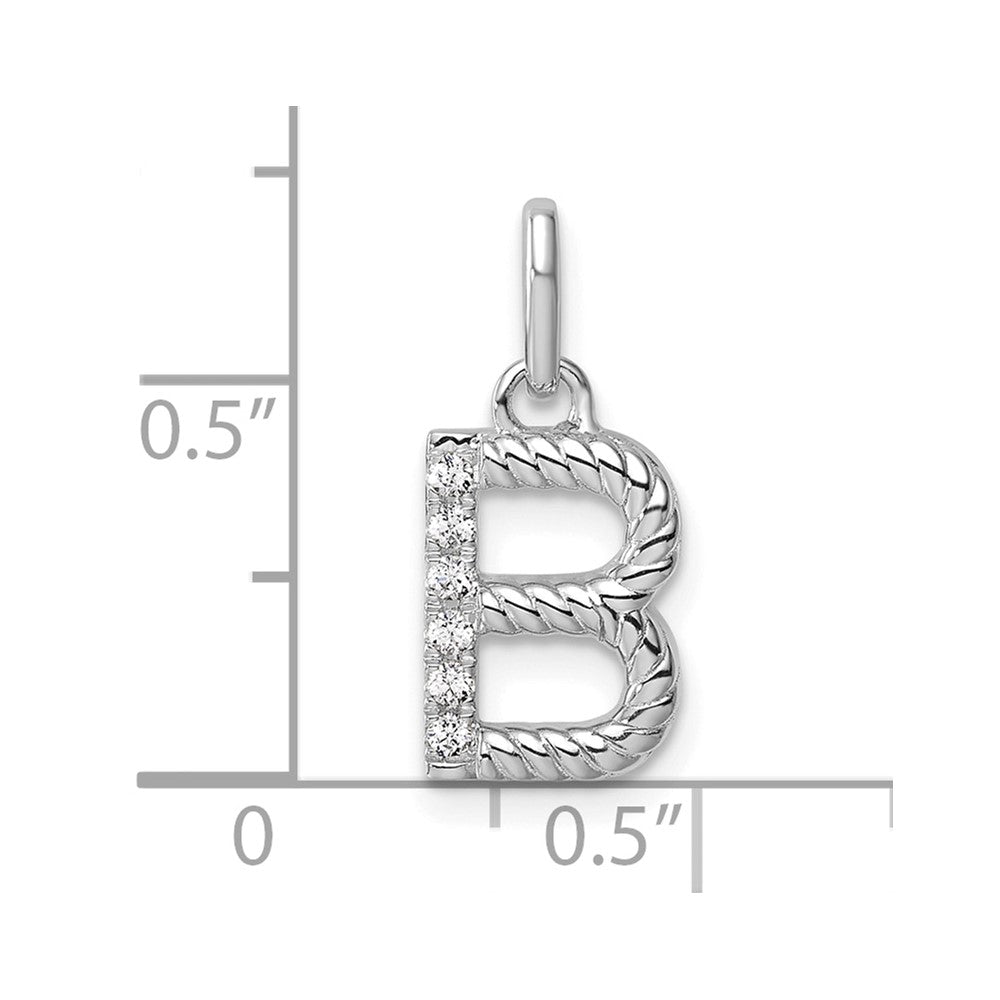 Twisted with .05 ct. Diamond Initial B Charm - WBC