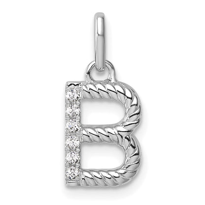 Twisted with .05 ct. Diamond Initial B Charm - WBC