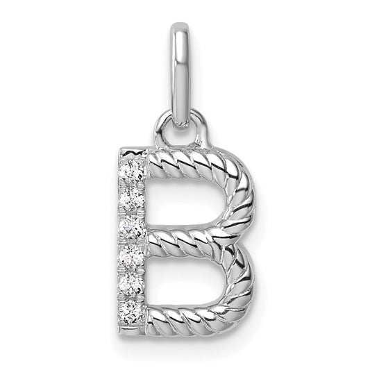 Twisted with .05 ct. Diamond Initial B Charm - WBC