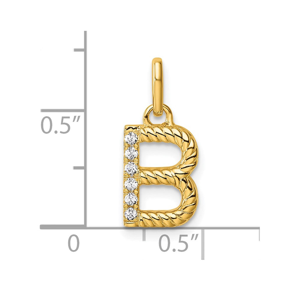 Twisted with .05 ct. Diamond Initial B Charm - WBC