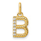 Twisted with .05 ct. Diamond Initial B Charm - WBC