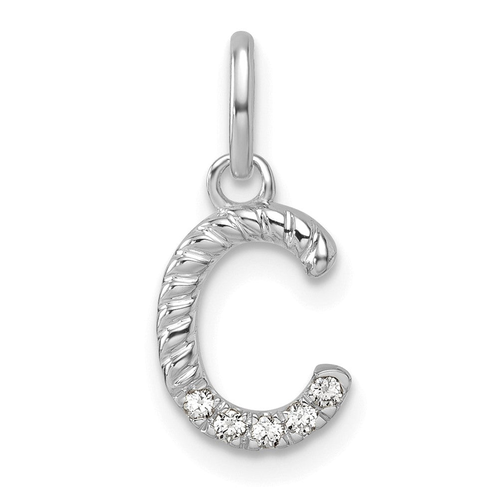 Twisted with .05 ct. Diamond Initial C Charm - WBC